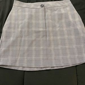 Vintage Black White And Grey Mini Skirt Size Large